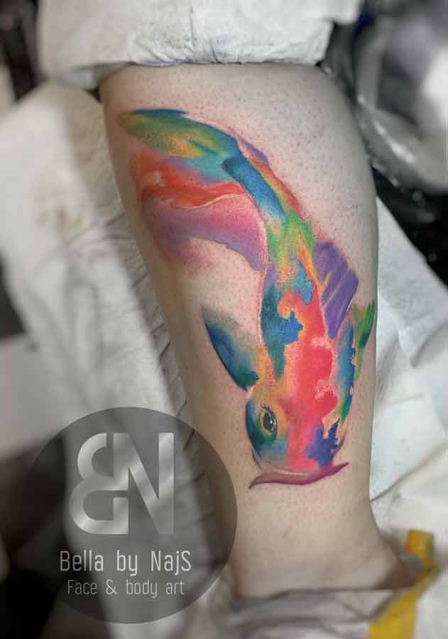 Rabbit Art Colour Tattoo